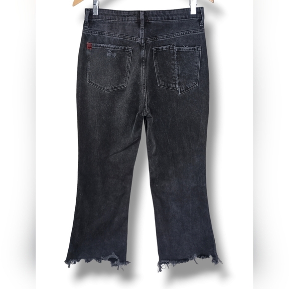 BDG Boot Crop Distressed Jeans in Black Wash - Picture 3 of 5